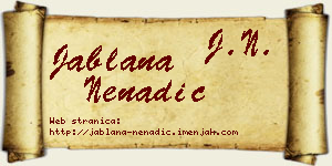 Jablana Nenadić vizit kartica